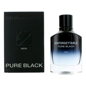 Unforgettable Pure Black by Glenn Perri, 3.4 oz Eau De Toilette Spray for Men