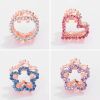 2 Pcs Rhinestone Hair Claw Clips Small Jaw Clips Bling Hair Clamp, Flower-2