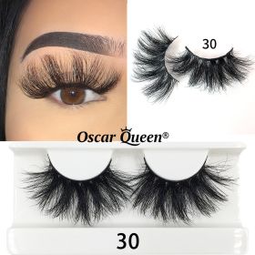 25 MM Mink False Eyelashes Wholesale Items For Business Natural Fluffy Mink Lashes Box Package Bulk Lash Extension Supplies (Color: 30, Length: 2 Pairs)