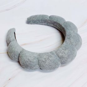 Terry Puffy Soft Headband (Color: Light Gray)
