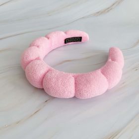 Terry Puffy Soft Headband (Color: Pink)